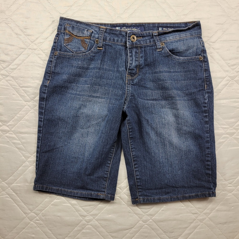 Salt Works NYC Med Rise Bermuda jean shorts size 6P